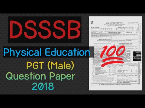 dsssb physical education question paper 2018 pdf