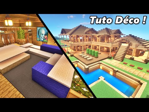 Décoration Intérieure de la Villa en bois ! TUTO MINECRAFT - YouTube