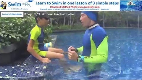 TEACH to swim BACKSTROKE in 3 steps - demonstration with kids