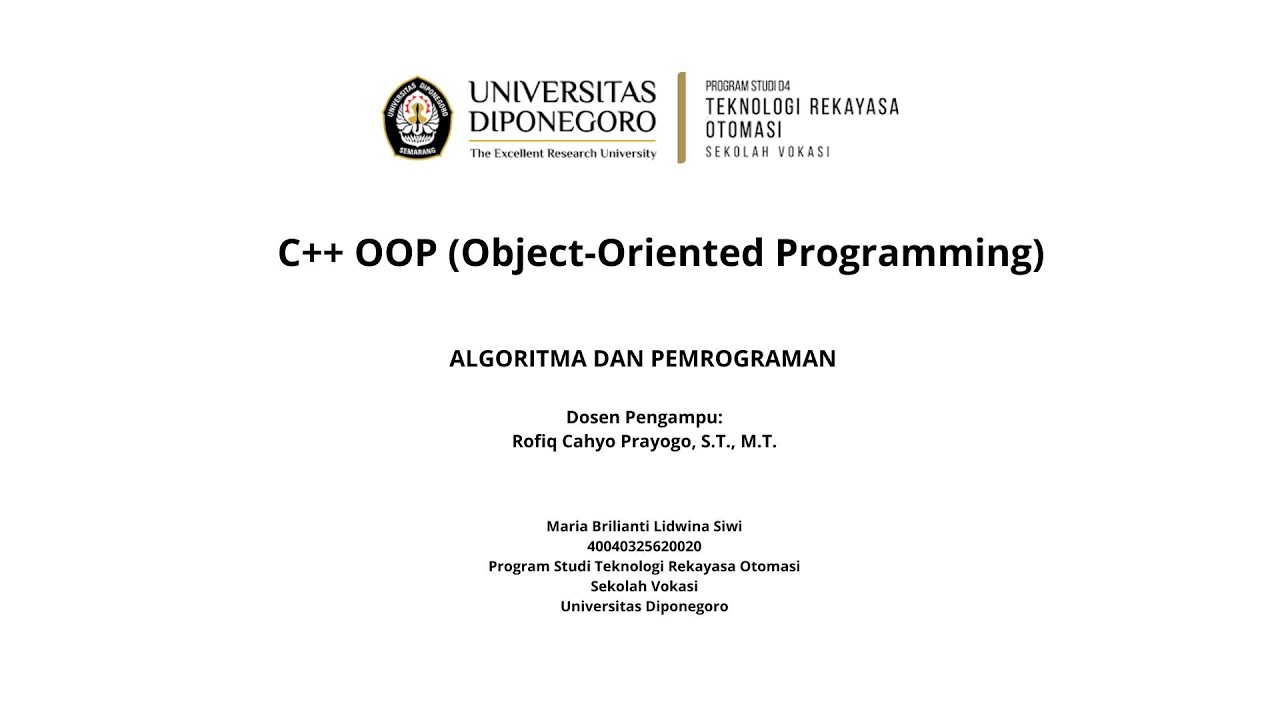 14 C++ OOP (Object Oriented Programmed) | Coding Itu Mudah (12) - YouTube