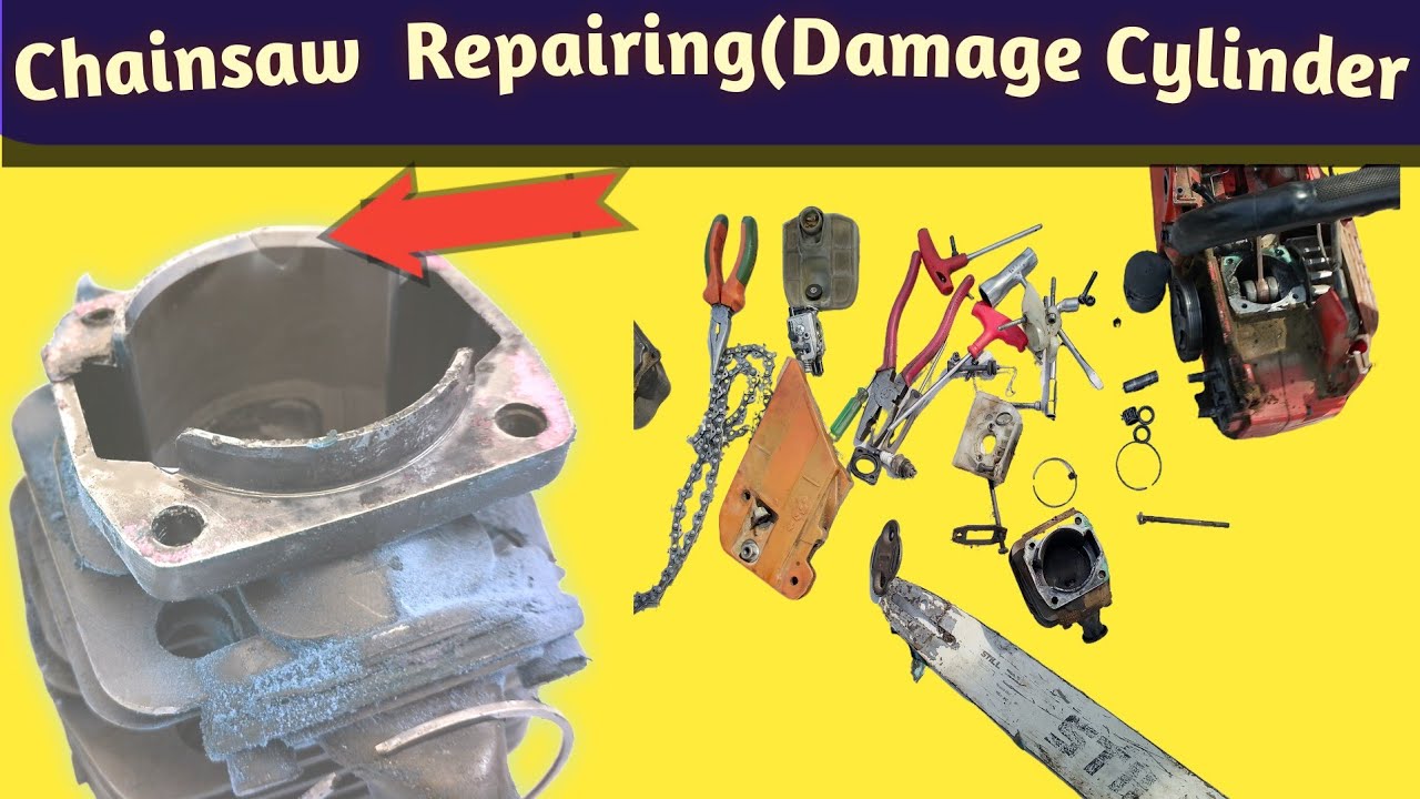 Stihl chainsaw repair(How to ChangeRing Piston Cylinder - YouTube