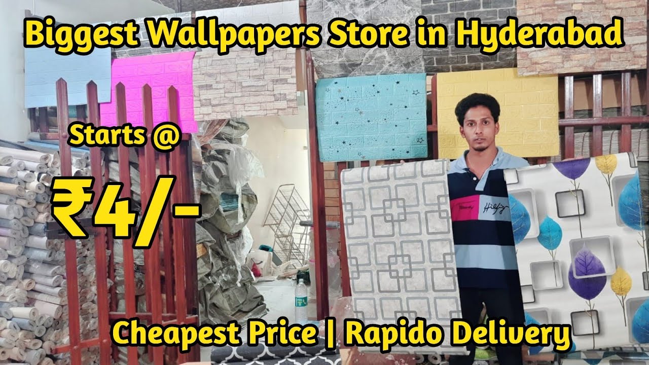 Biggest Wall Paper Stores In Hyderabad 60000+ designs Delhi