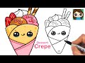 How to Draw a Dessert Crepe | Cute Food Art