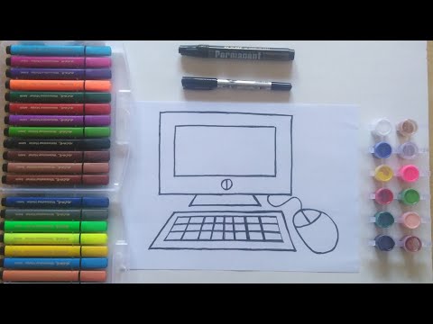 How to draw a computer...Wie zeichnet man einen Computer