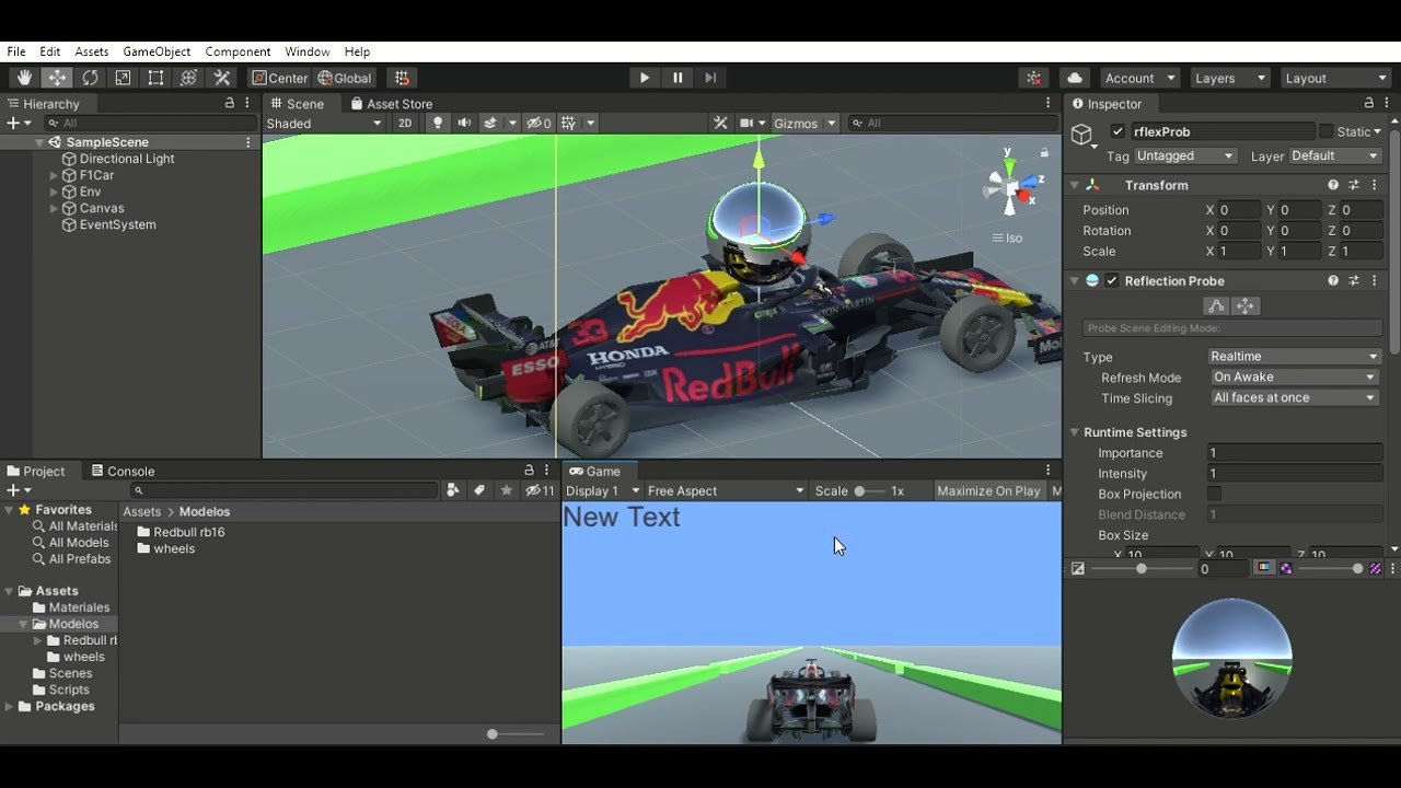 F1 Car Racing - Redbull RB16 2020  -   from Blender to Unity