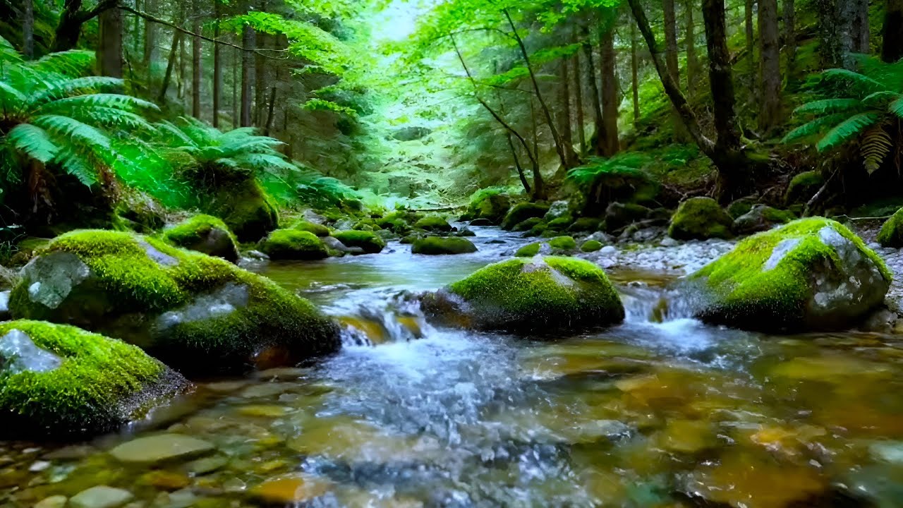 Gentle River & Birds | 3 Hours Relaxing Nature Sounds for Sleep, Study & Meditation