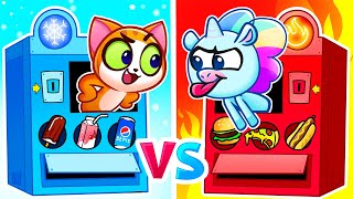 Hot and Cold Vending Machine Challenge | Play Vending Machine Toys | Nursery Rhymes by Toony Friends