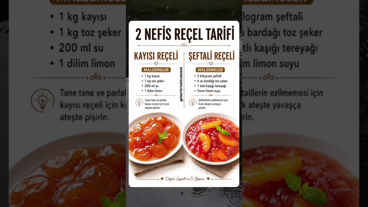 Kayısı Ve Şeftali Reçeli🍑 #keşfetedüş #pratiktarifler #tarif #reçeltarifleri #reçel #reçelyapımı