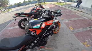 Aprilia Shiver Stock & Mussan Performance Mpdemon Slip - On Exhaust