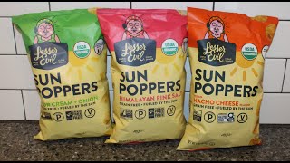 Lesser Evil Sun Poppers: Sour Cream + Onion, Himalayan Pink Salt and Vegan Nacho Cheese Review