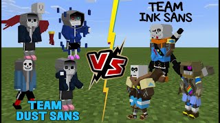 Team Dust Sans VS Team Ink Sans [New Ink Sans beaten??](Minecraft PE) screenshot 4