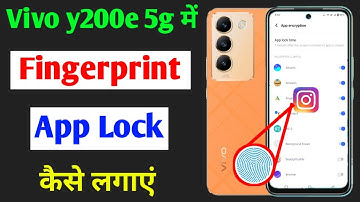 Vivo y200e 5g app lock fingerprint setting | how to set app lock fingerprint in Vivo y200e 5g