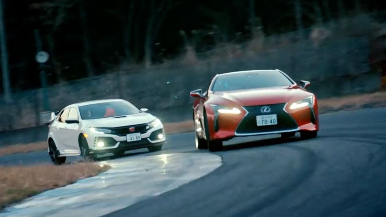 Chris Harris races the Honda Civic Type R vs Lexus LC500 | Top Gear: Series 25 | BBC