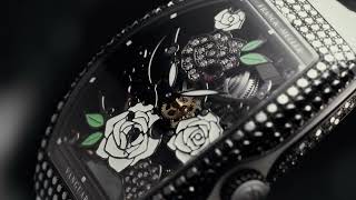 The Franck Muller Vanguard Rose Skeleton Black Diamonds