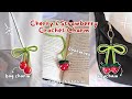 Cherry Strawberry Charm Crochet Step By Step On How To Crochet Bag Charm Keychain And Bookmark 