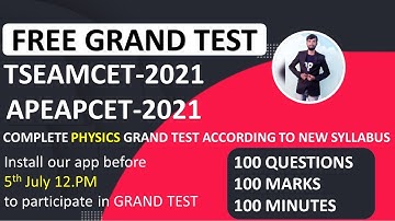 Free grand test by sadvu bidda|tseamcet free mock tests|apeapcet free mocktests|eamcet test series|