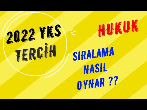 2022 YKS TERCİHTE HUKUK SIRALAMALARI OYNAR MI ? #hukuk #tercih #tercih2022 #yks #ykstercih#sıralama