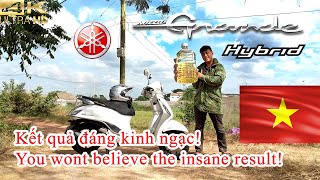 Yamaha Grande (Grand Filano) HYBRID How many Km/ Liter? | Fuel Consumpiton Test HYBRID Scooter