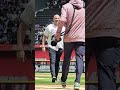 Brandon Tierney throws first pitch in Texas! ⚾ #shorts