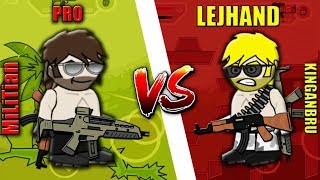 Mini Militia MiLiTian vs KingAnBru 2vs2 EPIC GODLIKE BATTLE !! | Doodle Army 2: Mini Militia #105 screenshot 4
