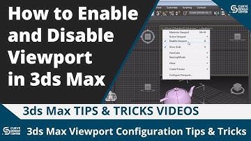 How to Enable and Disable Viewport  in 3ds Max
