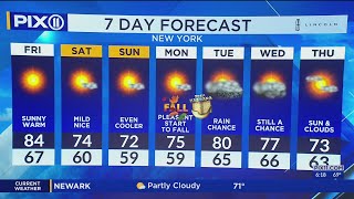 Warmer temps in NY, NJ before weekend cooldown