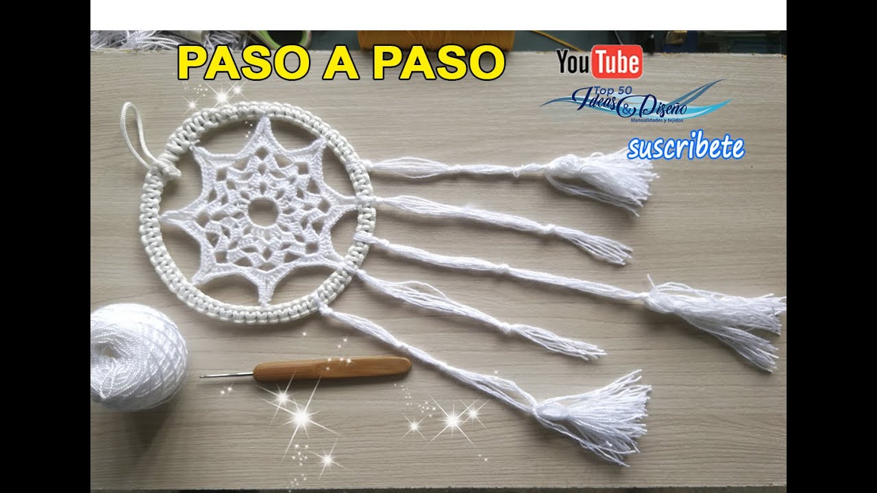 Atrapasueños crochet pequeño, Tutorial