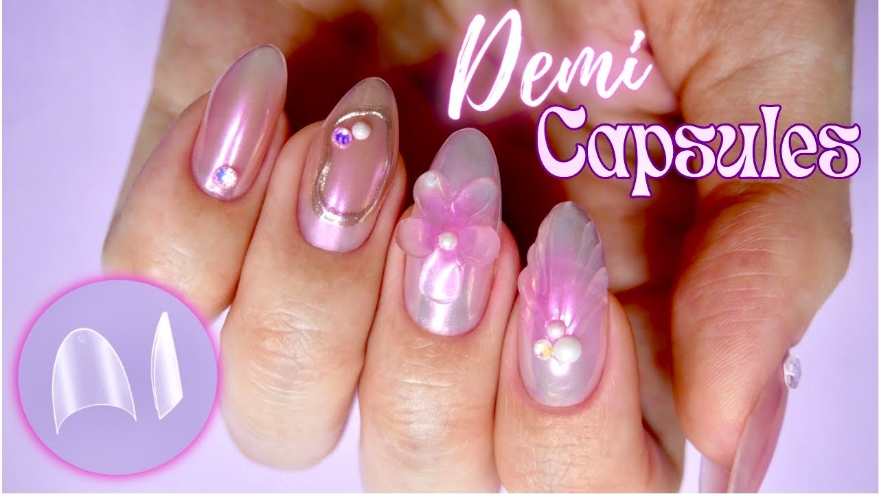 Capsules déjà formées = gain de temps assuré + nail art 3D ultra TENDANCE 🌸