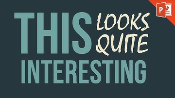 Simple Kinetic Typography in PowerPoint | PowerPoint Tutorial