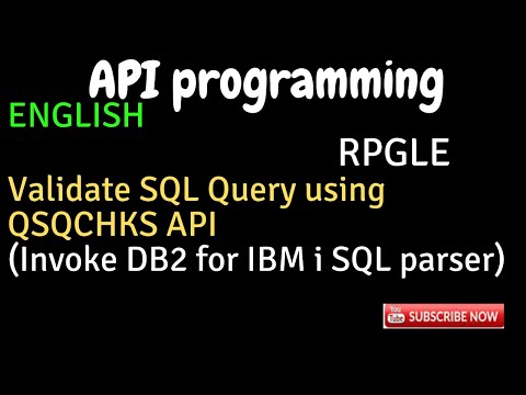 DB2 SQL, IBM i, AS400 Tutorial - SQL Query Syntax checker & SQL Validator using QSQCHKS API in RPGLE