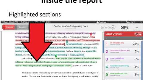 How to interpret the Turnitin originality report - Guidance for students