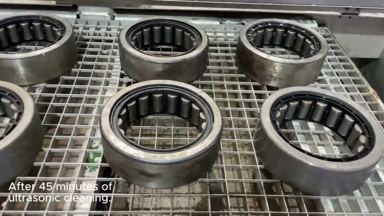 Ultrasonic cleaning: Railway bearings cleaning process