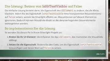 Wie man Silverlight-Steuerelemente für Mausaktionen unsichtbar macht