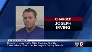 Ruffin man in custody after calling in school, government bomb threats during nearly 9-hour barri...