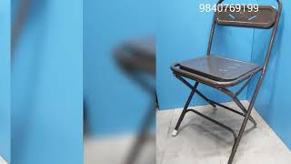Steel folding chair metal folding chair old model box type folding chair restaurant folding chair