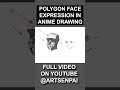 Polygon Face Expression in Anime Drawing #shorts
