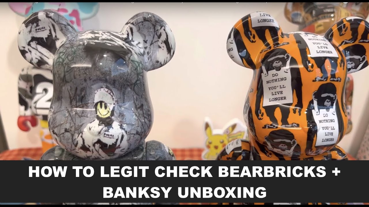How to Legit Check Bearbricks & Unboxing the new Banksy Brandalism 'Laugh Now' ape Bearbrick 400% 開箱