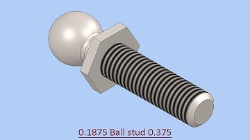 0.1875 Ball stud 0.375 (Video Tutorial) SolidWorks