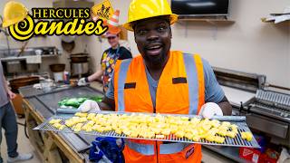 Construction Worker tries Making Candy for the First Time!