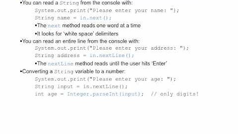 Java Concepts: Late Objects 3/e chapter 2 part 6