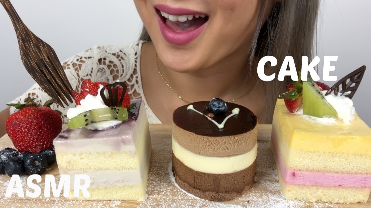 ASMR CAKE *NO TALKING Relaxing Eating Sounds N.E Let's Eat YouTube