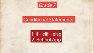 Conditional statements if elif else python