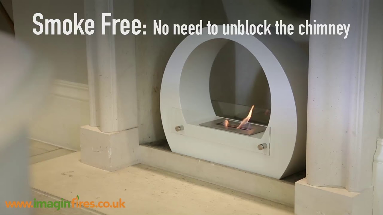 Boston White Bioethanol Fireplace Imaginfires