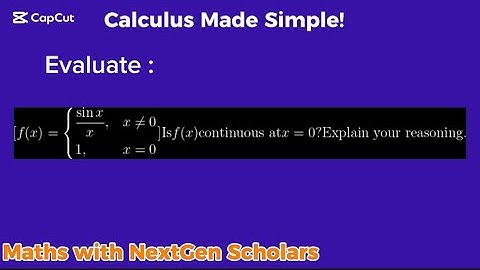 The Function That “Fixes” Its Own Discontinuity | sin(x)/x at 0