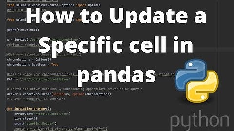 How to Update a Specific cell in pandas