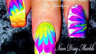 No Water Needed  Rainbow Diva DIY Drag Marble nail art Tutorial