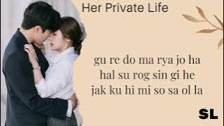 Her Private Life Ost | Hong Dae Kwang - Floating (𝐇𝐚𝐧 𝐑𝐨𝐦) Lyrics