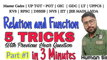 Relation and Function tricks of class 12/ Relation and Function tricks for UP TGT- PGT/ Mastercadre
