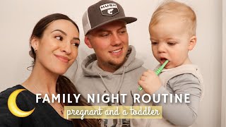 Our family night routine 2021! Toddler bedtime + 6 months pregnant