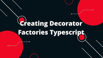 Typescript Tutorial #68  Creating Decorator Factories Typescript